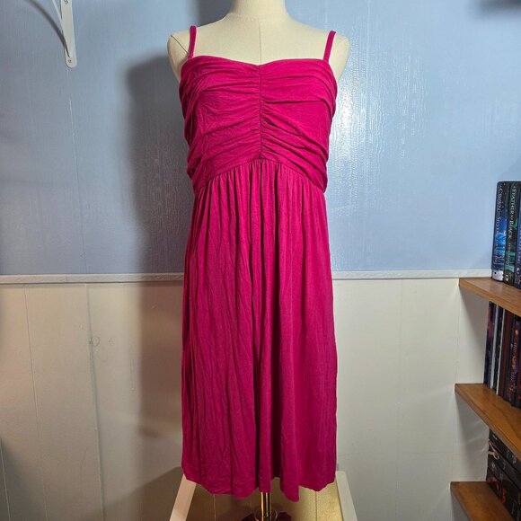 Soma XXL Bright Pink Removable Spaghetti Strap Summer Knee Length Dress - Picture 1 of 10